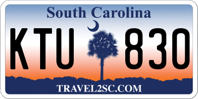 SC license plate KTU830