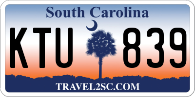 SC license plate KTU839