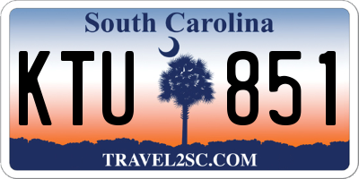 SC license plate KTU851