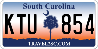 SC license plate KTU854