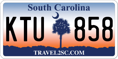 SC license plate KTU858