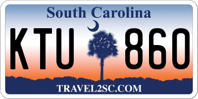 SC license plate KTU860