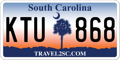 SC license plate KTU868