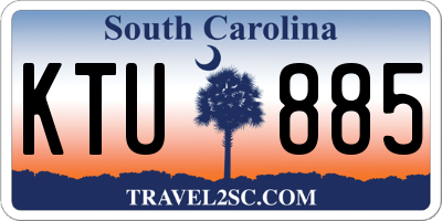 SC license plate KTU885