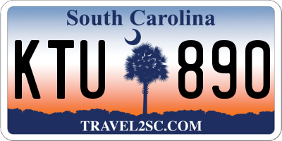 SC license plate KTU890
