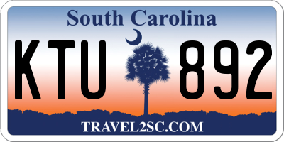 SC license plate KTU892