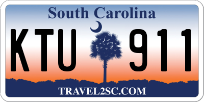 SC license plate KTU911
