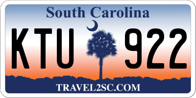 SC license plate KTU922