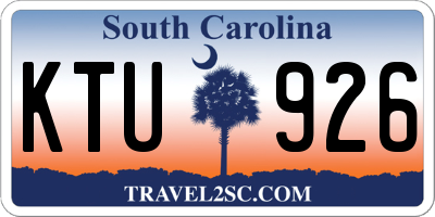 SC license plate KTU926
