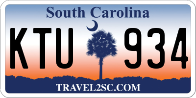 SC license plate KTU934