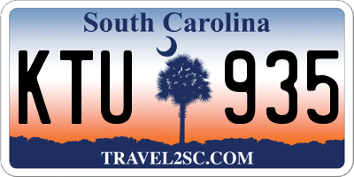 SC license plate KTU935