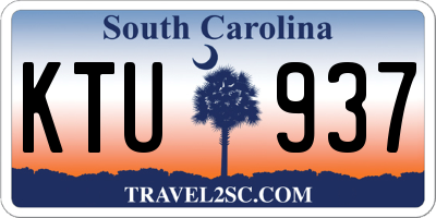 SC license plate KTU937