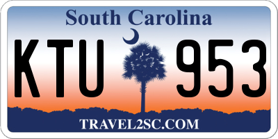 SC license plate KTU953