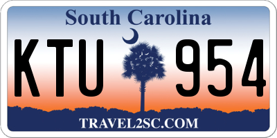 SC license plate KTU954