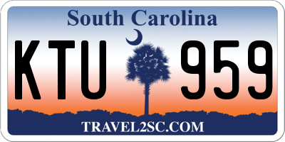 SC license plate KTU959