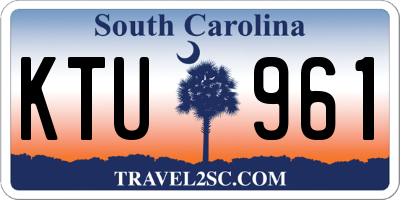 SC license plate KTU961