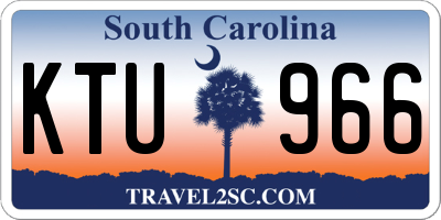 SC license plate KTU966