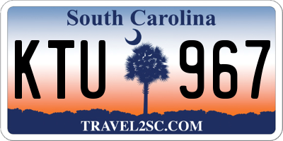 SC license plate KTU967