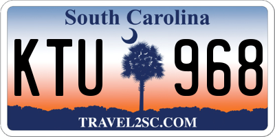 SC license plate KTU968
