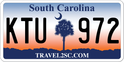 SC license plate KTU972