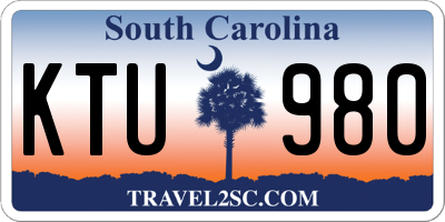 SC license plate KTU980