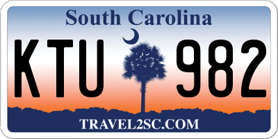SC license plate KTU982