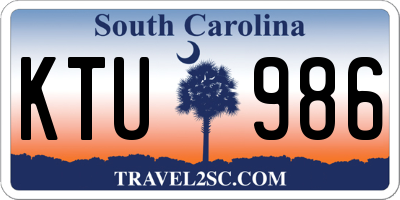 SC license plate KTU986