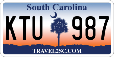 SC license plate KTU987