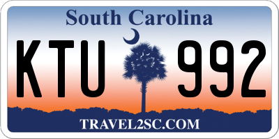 SC license plate KTU992