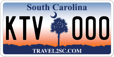 SC license plate KTV000