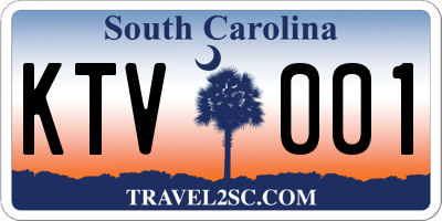 SC license plate KTV001