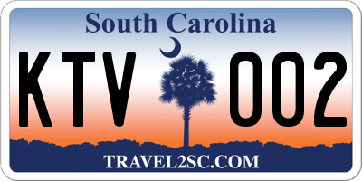 SC license plate KTV002