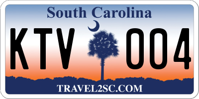 SC license plate KTV004