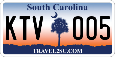 SC license plate KTV005