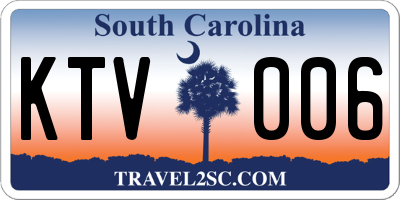 SC license plate KTV006