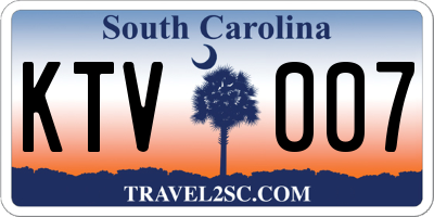 SC license plate KTV007