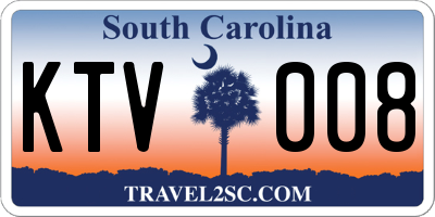 SC license plate KTV008