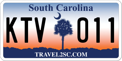 SC license plate KTV011