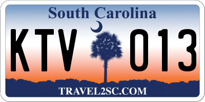 SC license plate KTV013