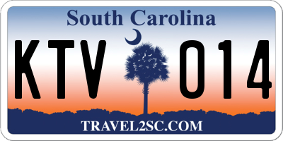 SC license plate KTV014