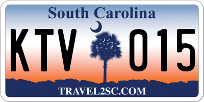 SC license plate KTV015