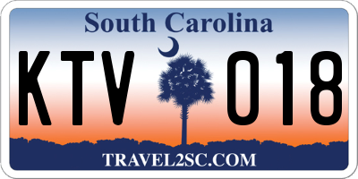 SC license plate KTV018
