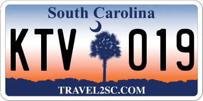 SC license plate KTV019