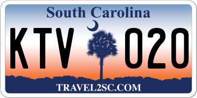 SC license plate KTV020