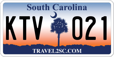 SC license plate KTV021