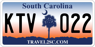SC license plate KTV022