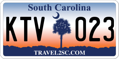 SC license plate KTV023