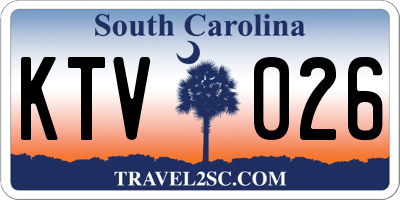 SC license plate KTV026