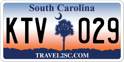 SC license plate KTV029