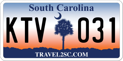 SC license plate KTV031